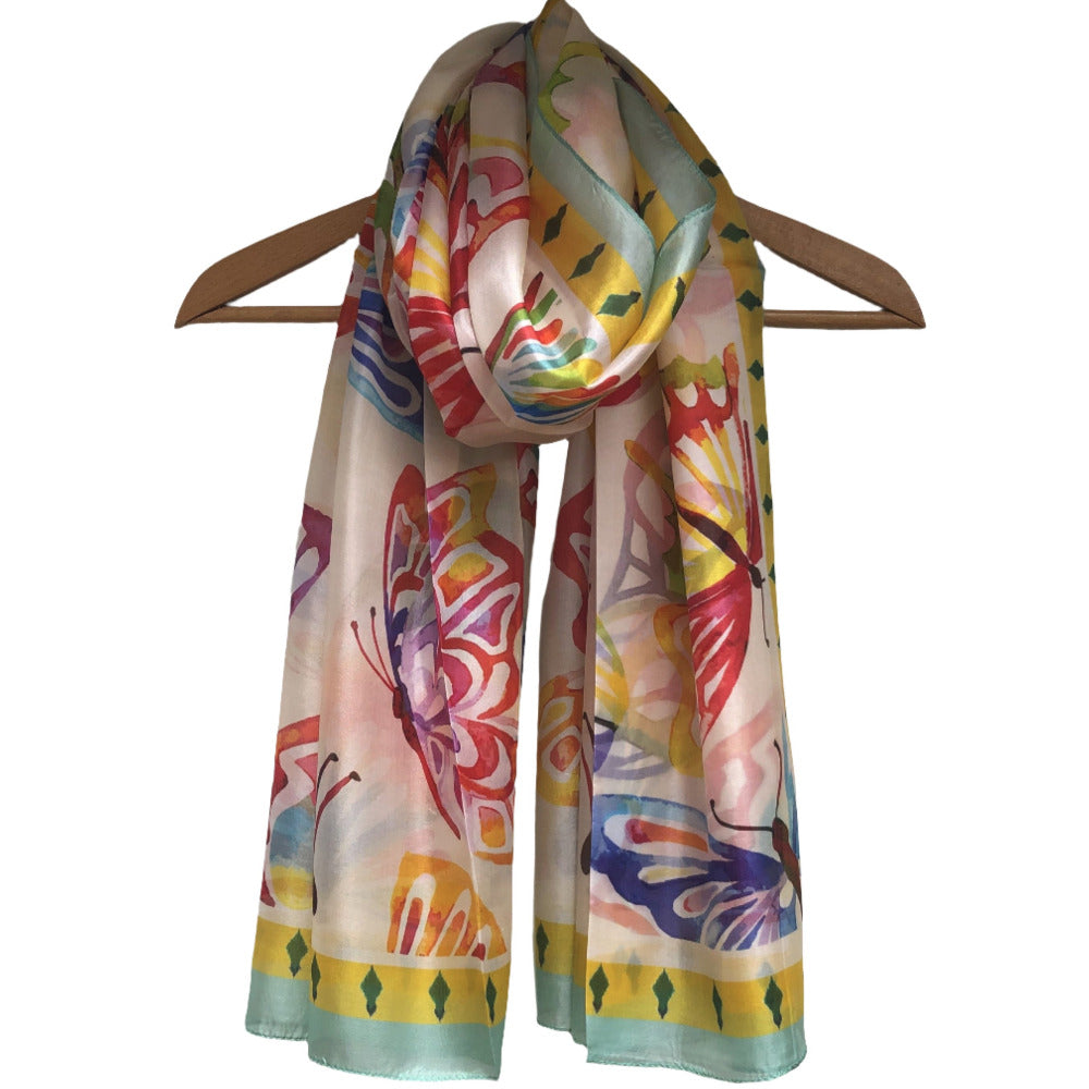 'Butterfly' Pure Silk Scarf