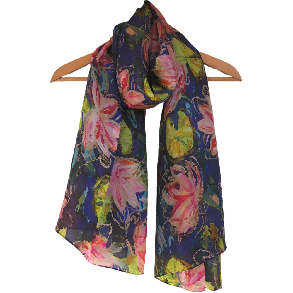 **NEW** 'Lotus' Pure Silk Scarf