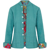 **NEW** Reversible 'Bird of Paradise' Cotton Jacket - Emerald Green