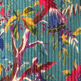 **NEW** Reversible 'Bird of Paradise' Cotton Jacket - Emerald Green