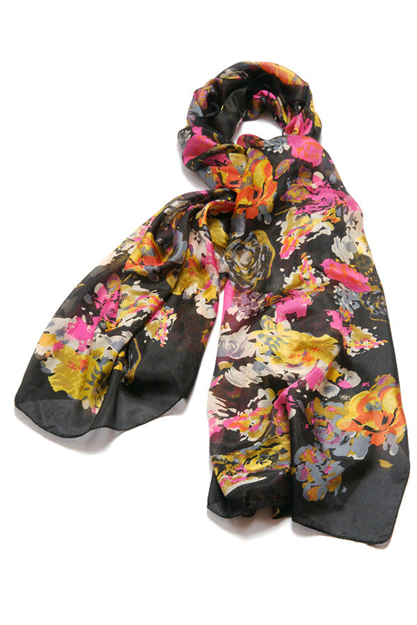 'Wild Flower' Pure Silk Scarf