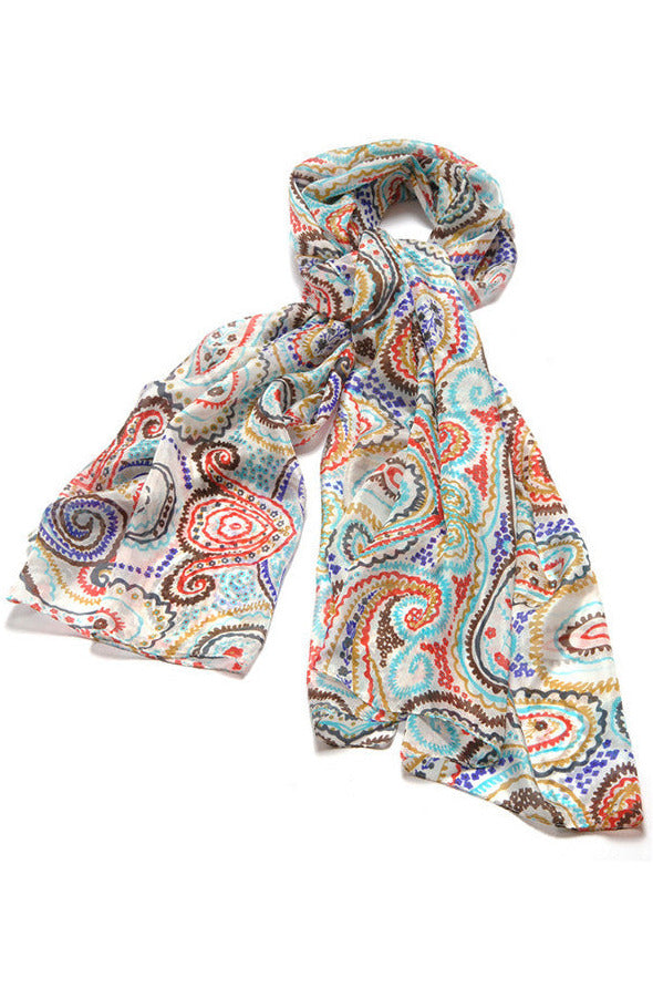'Paisley' Pure Silk Scarf