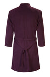 Washable Faux Suede Lightweight Coat - Plum