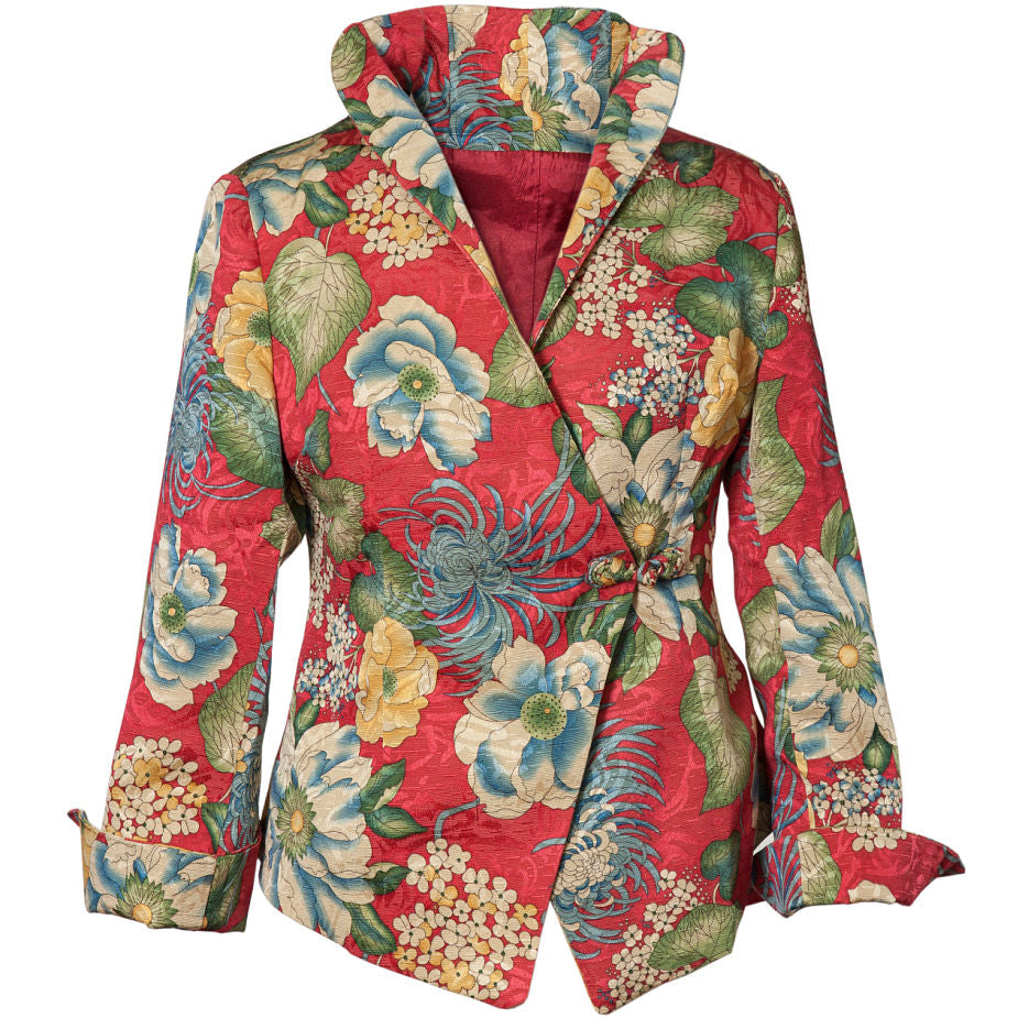 Washable Floral Jacket - Coral
