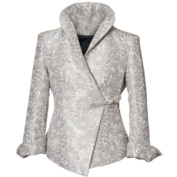 Washable Floral Jacket - Silver