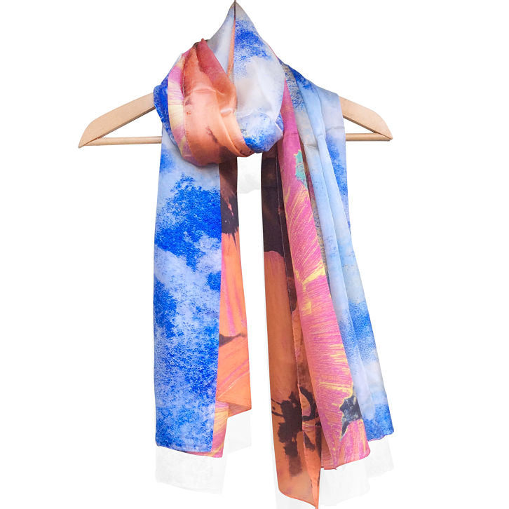 'Ibiza Sunset' Pure Silk Scarf