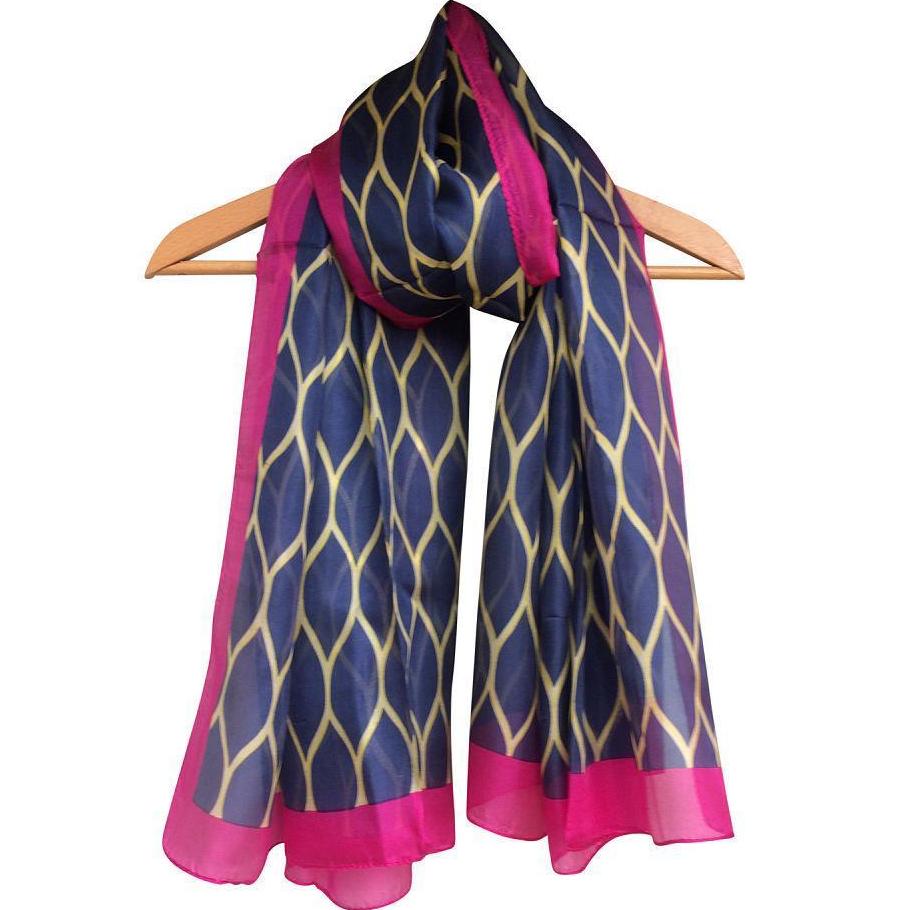 'Lapis Lazuli' Pure Silk Scarf