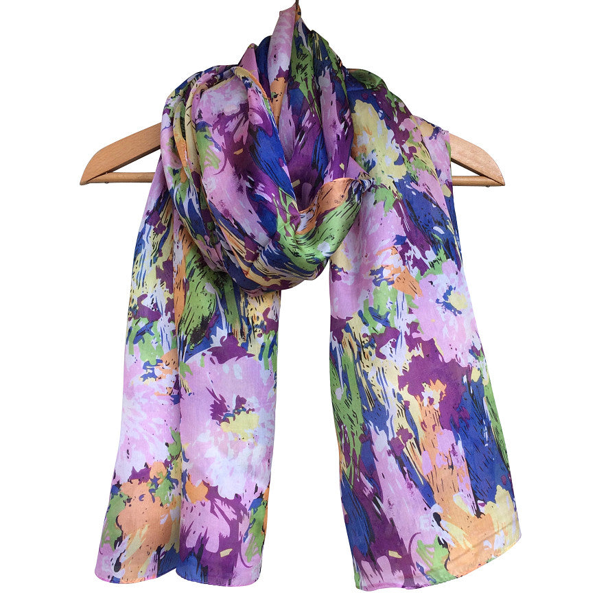 'Magic Garden' Pure Silk Scarf