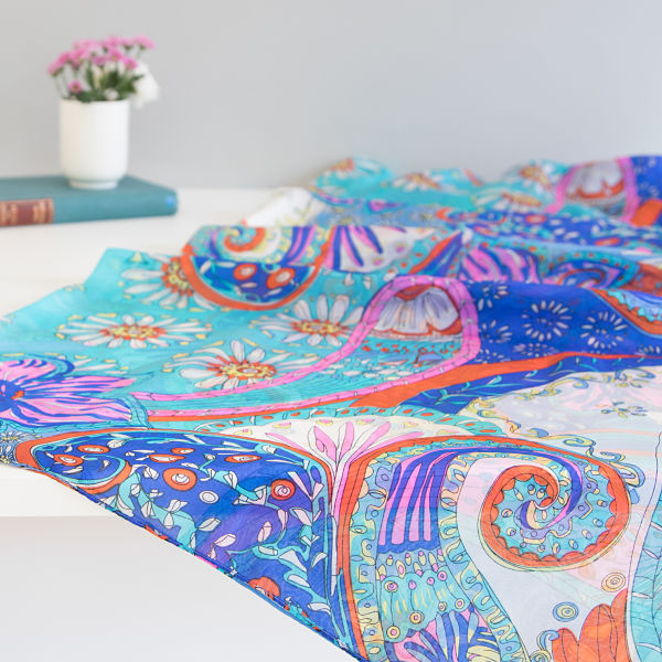 'Paisley Park' Pure Silk Scarf