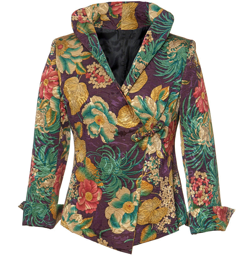 Washable Floral Jacket - Purple