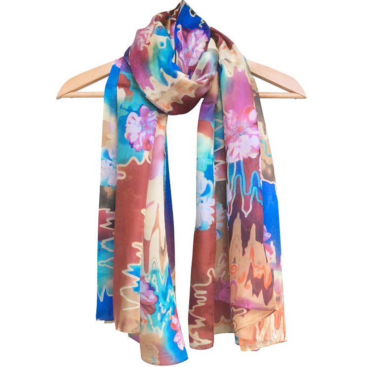 'Silk Painting' Pure Silk Scarf