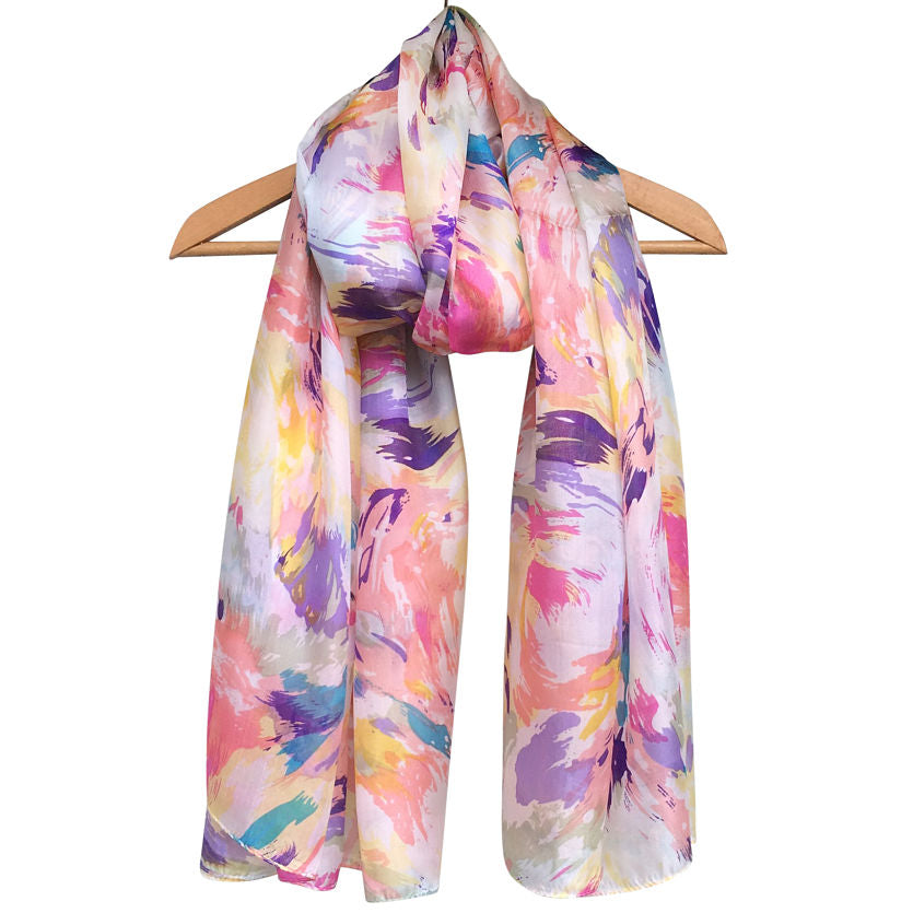 'Brushstrokes' Pure Silk Scarf
