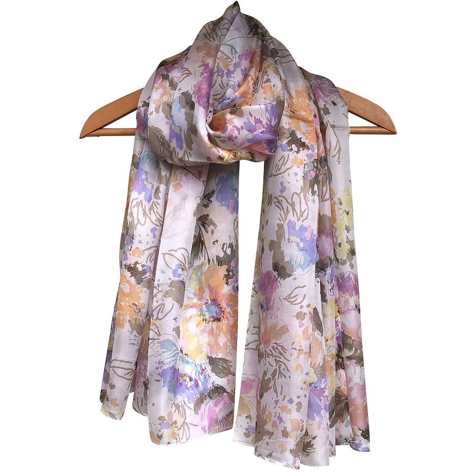 'Cottage Garden' Pure Silk Scarf