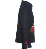 Embroidered Wool Jacket - Black