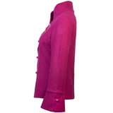 Embroidered Wool Jacket - Cyclamen Pink