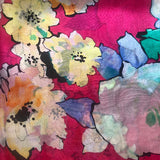 'Watercolour Florals' Pure Silk Scarf