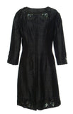 Silk Embroidered Coat-Black