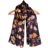 'Evening Leaves' Pure Silk Scarf