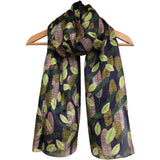 'Contemporary Leaves' Pure Silk Scarf
