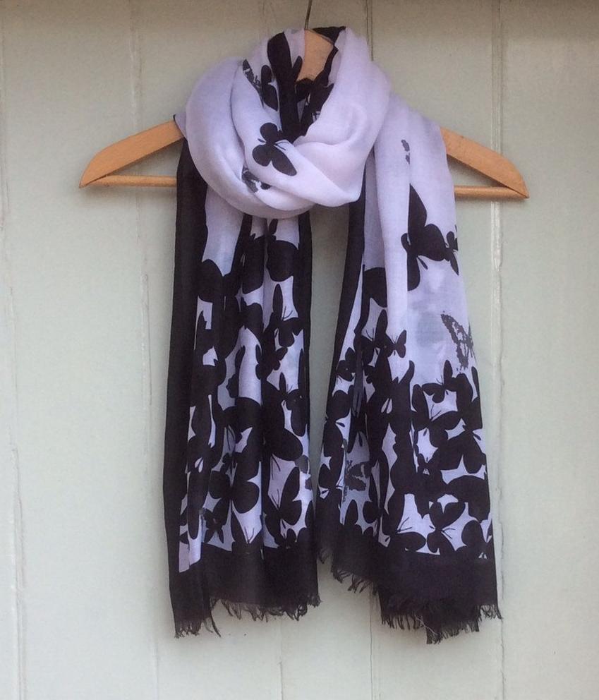 Cashmere Mix 'Butterflies' Scarf