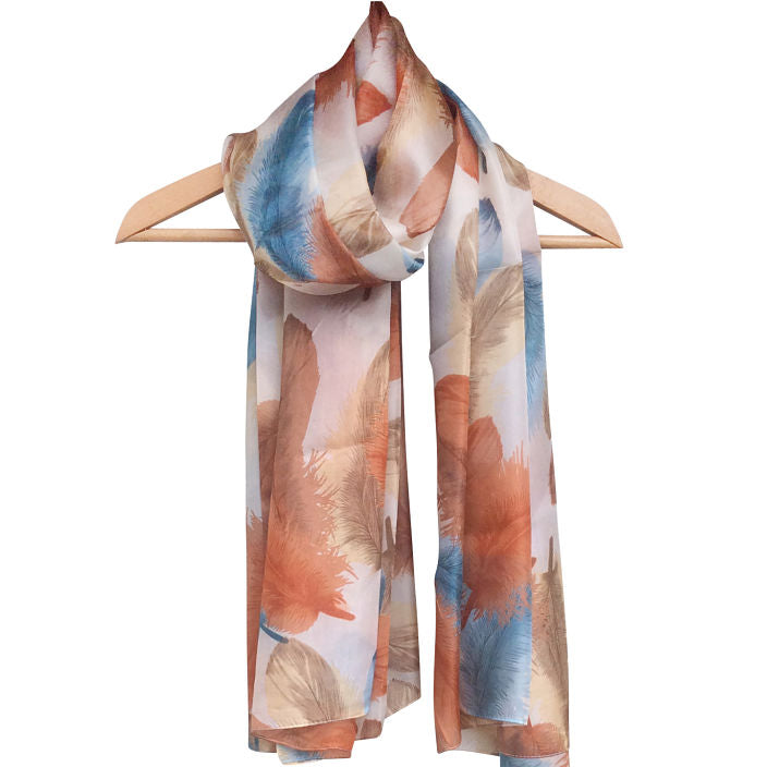 'Fabulous Feathers' Pure Silk Scarf