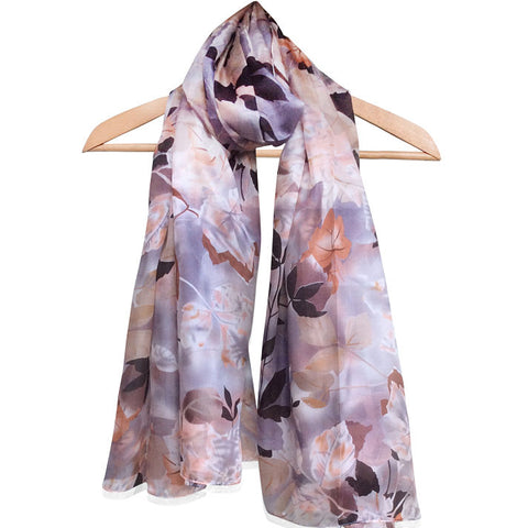 'Lovely Leaves' Pure Silk Scarf