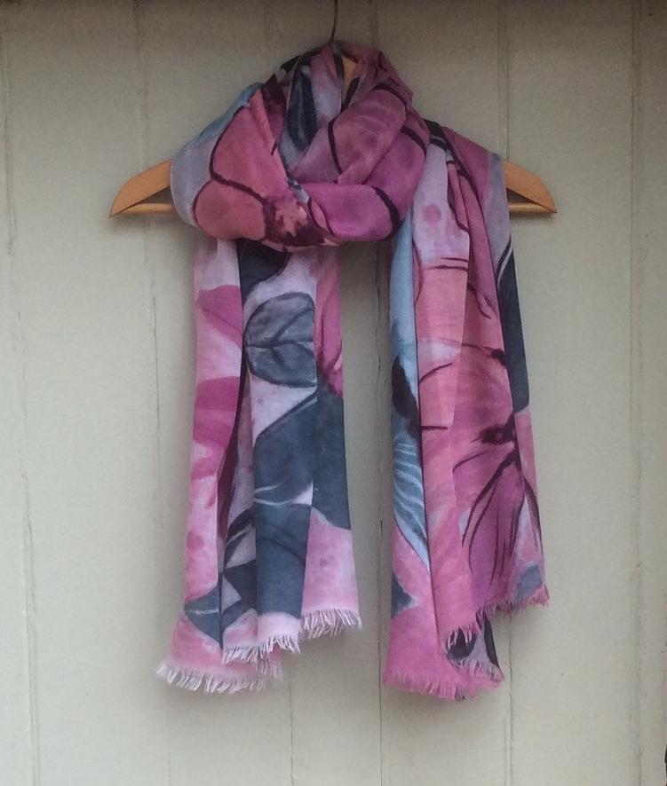 Cashmere Mix 'Flowers' Scarf