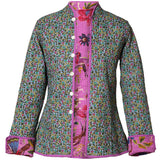 Reversible 'Bird of Paradise' Cotton Jacket - Magenta